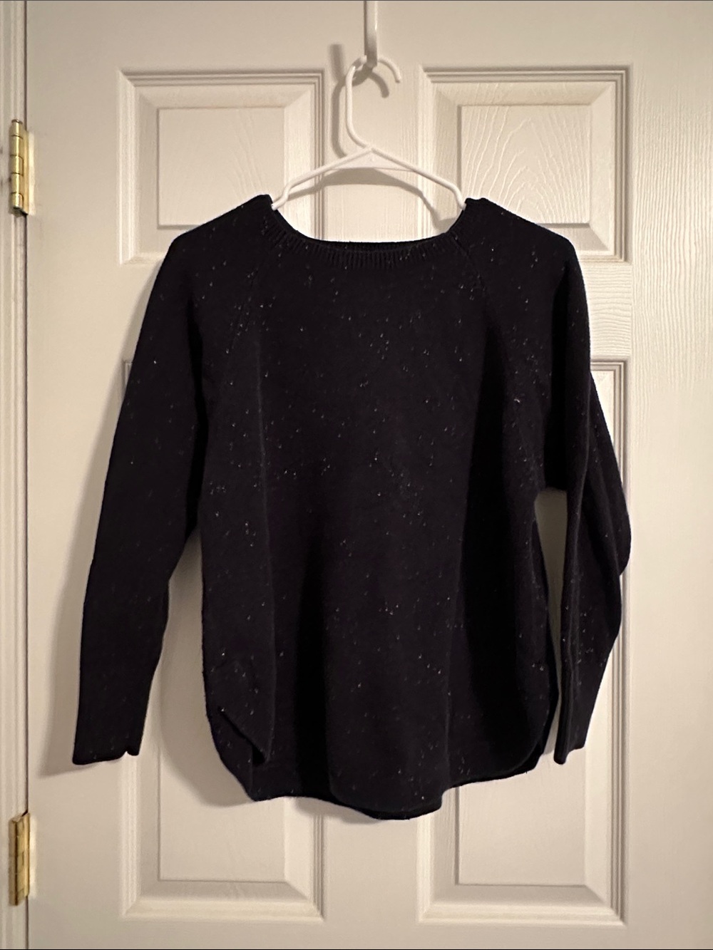 LOFT Navy Speckle Crewneck Sweater